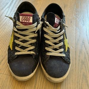 Golden Goose blue glitter